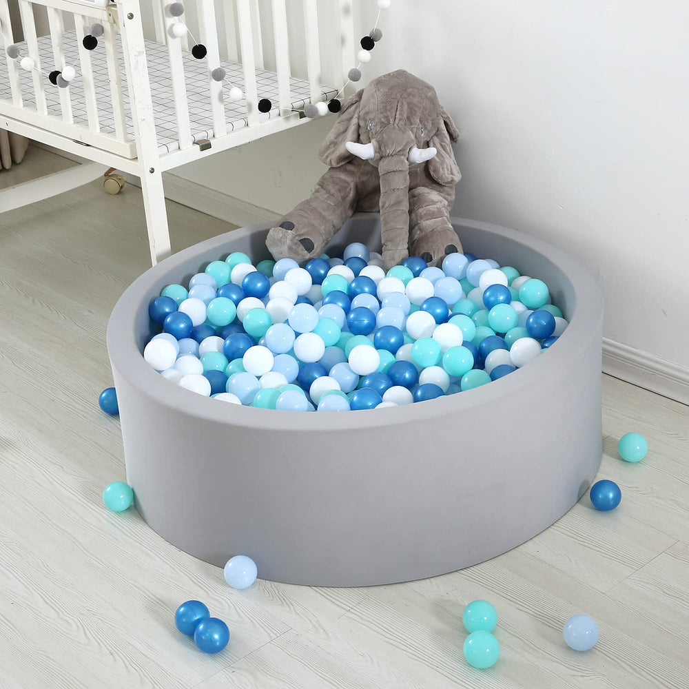 TRENDPLAY easy-clean plastic balls keep playtime clean between uses