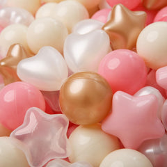 TRENDPLAY heart pit balls for toddlers, great for color sorting and cozy playtime.