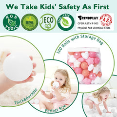 TRENDPLAY heart pit ball 2.5 inches for cooperative play and festive setups.