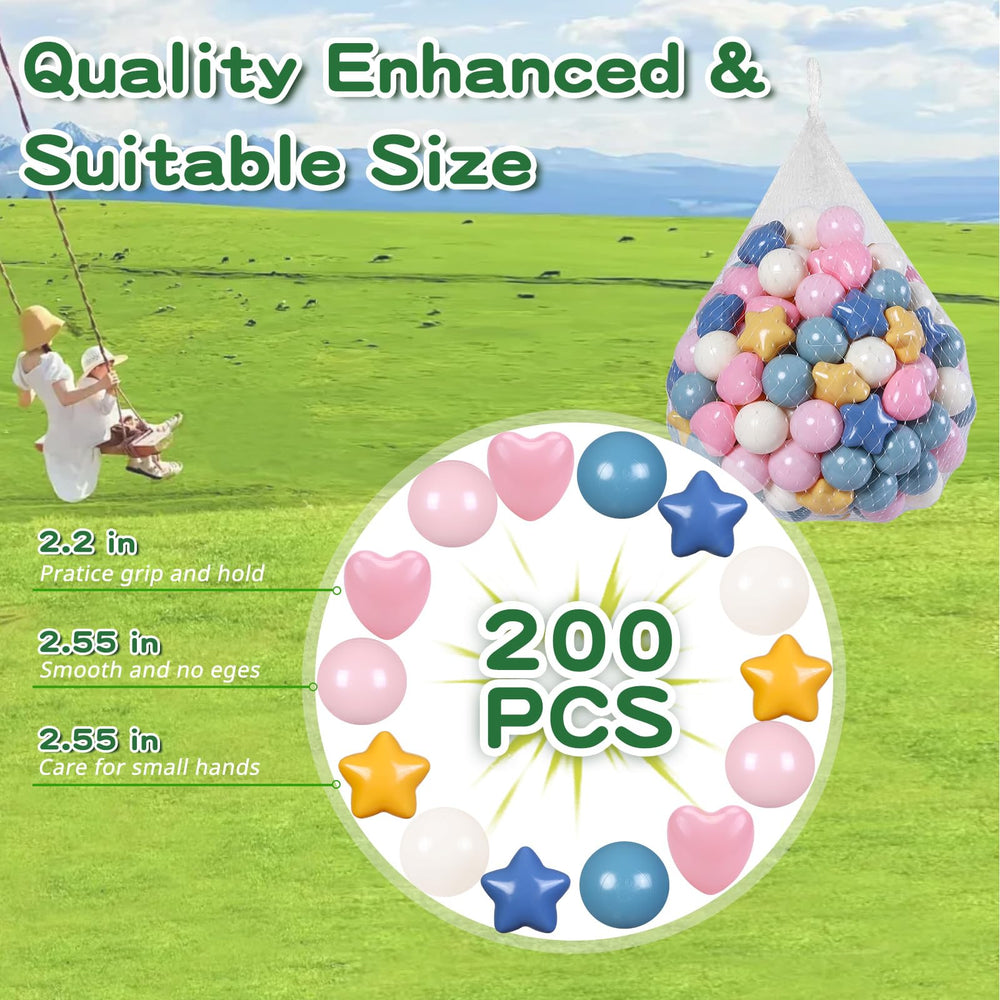 TRENDPLAY heart-shaped pit balls in cheerful hues for decorating and party fun