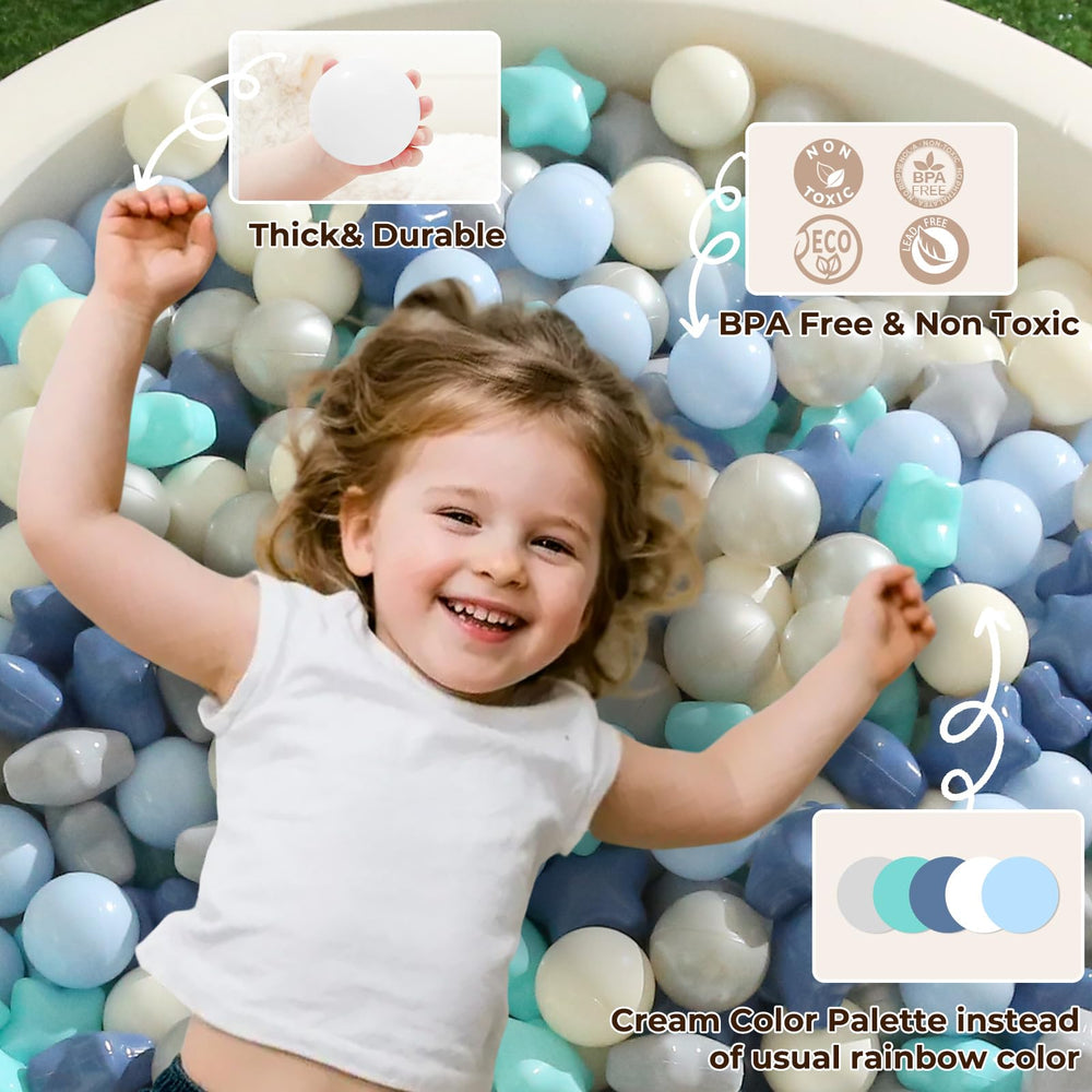 TRENDPLAY kids playing with pit balls demonstrates imaginative play and family bonding.