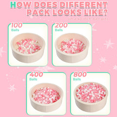 TRENDPLAY pearl white pit balls mix with colors for festive decor