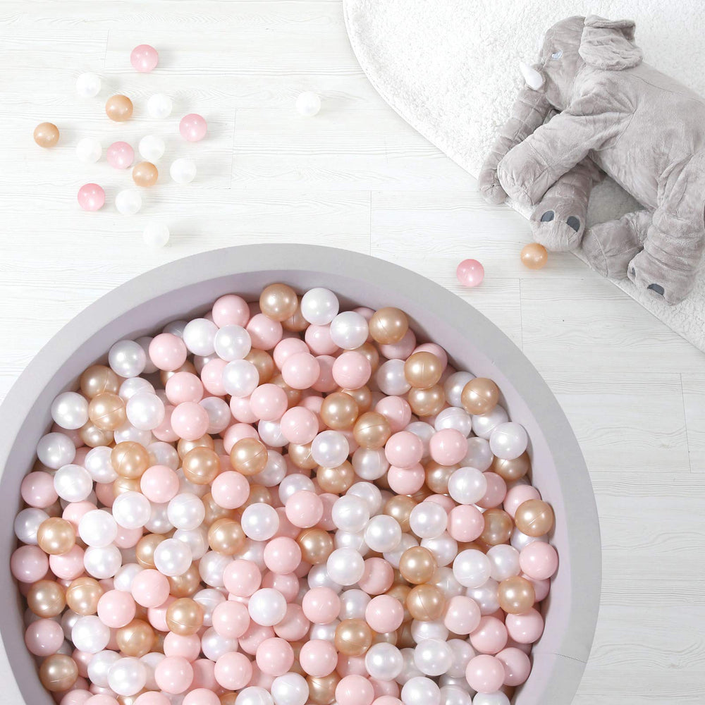 TRENDPLAY pink hollow balls for ball pits inspire safe, colorful toddler play.