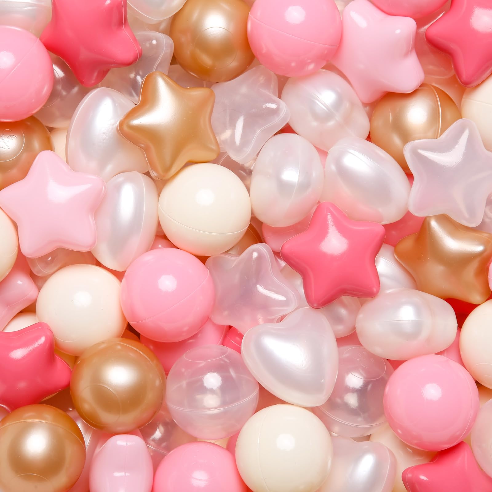 TRENDPLAY star and heart shapes create colorful sensory experiences.