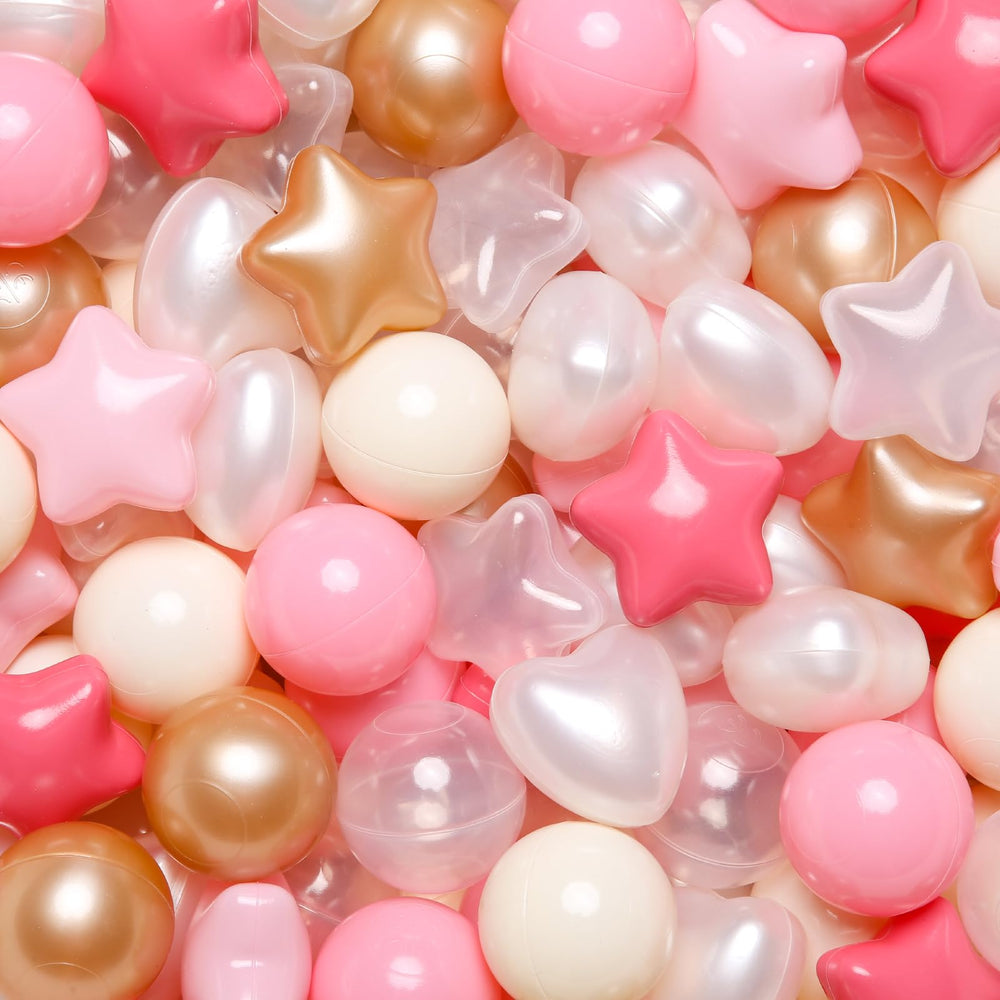 TRENDPLAY star and heart shapes create colorful sensory experiences.