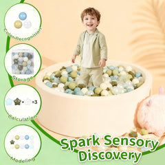 TRENDPLAY Star Ball Pit Balls star and round mix fuels creative pattern play.