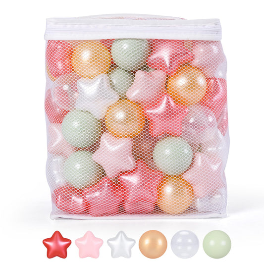TRENDPLAY Star Ball Pit Balls star shapes for safe toddler play