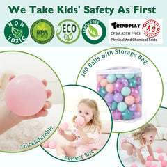 TRENDPLAY 2.15-inch diameter star balls, easy to grip for ball pits.