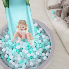 TRENDPLAY Star Ball Pit Balls closeup shows durable, non-toxic construction.