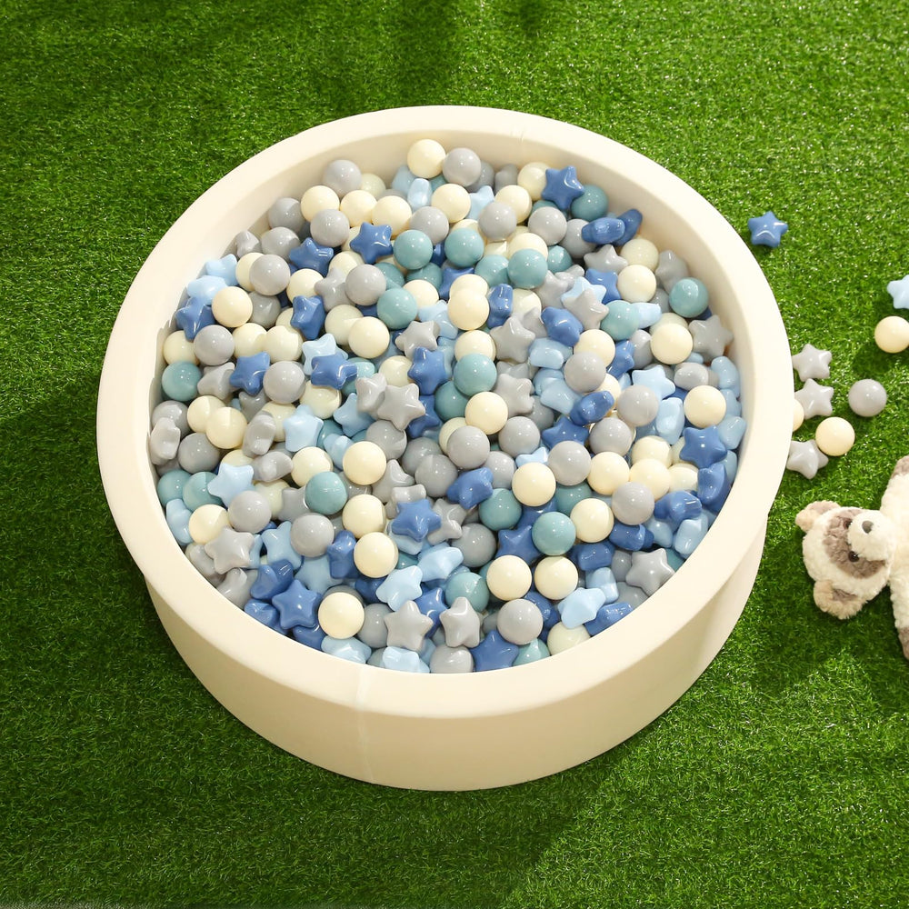 TRENDPLAY Star Ball Pit Balls in bag highlights bulk quantity for easy party prep