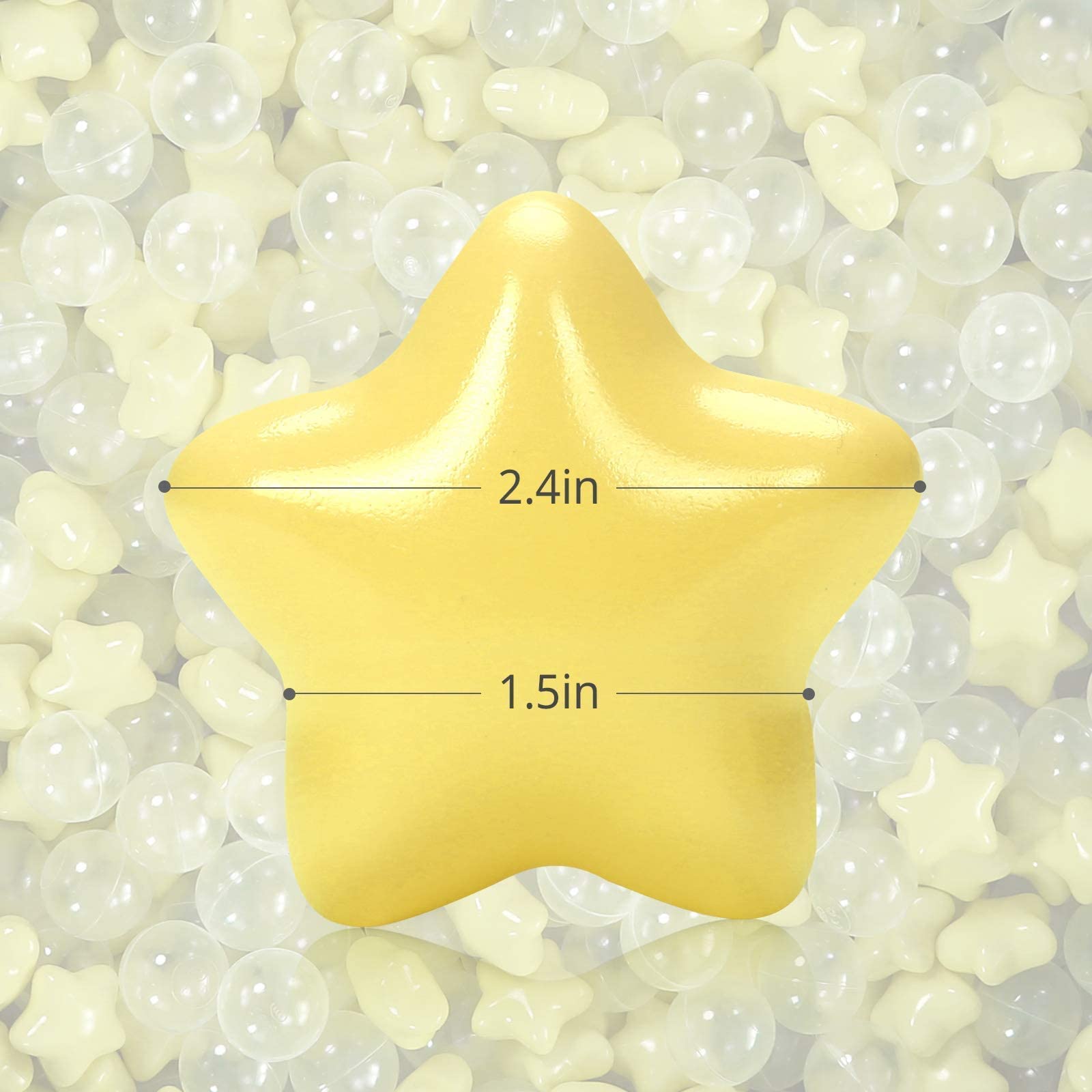 TRENDPLAY yellow clear balls add color-count play in any setup.