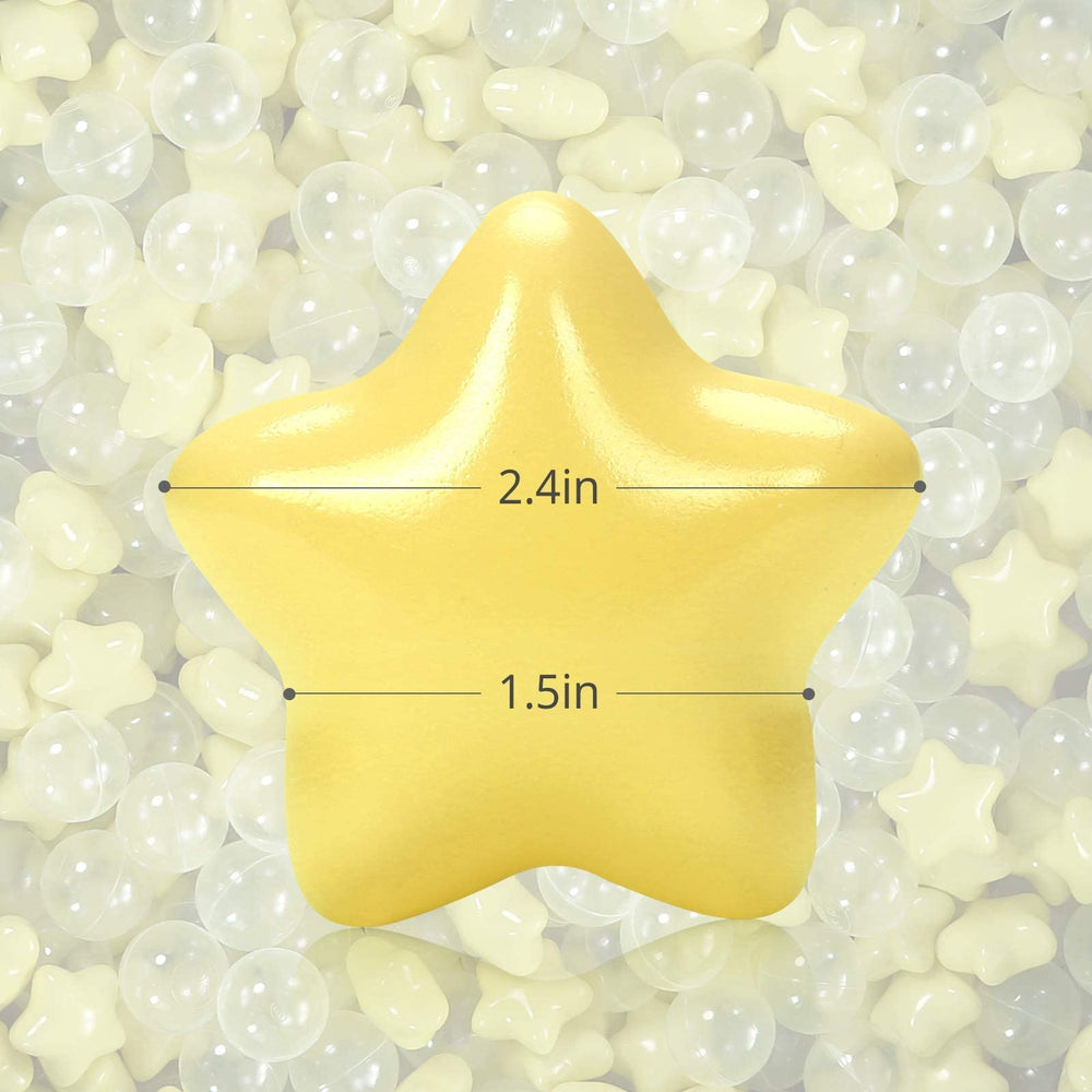 TRENDPLAY yellow clear balls add color-count play in any setup.