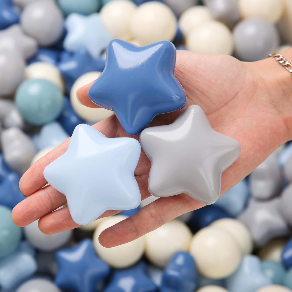 TRENDPLAY Star Ball Pit Balls cream color for gentle play and easy identification.