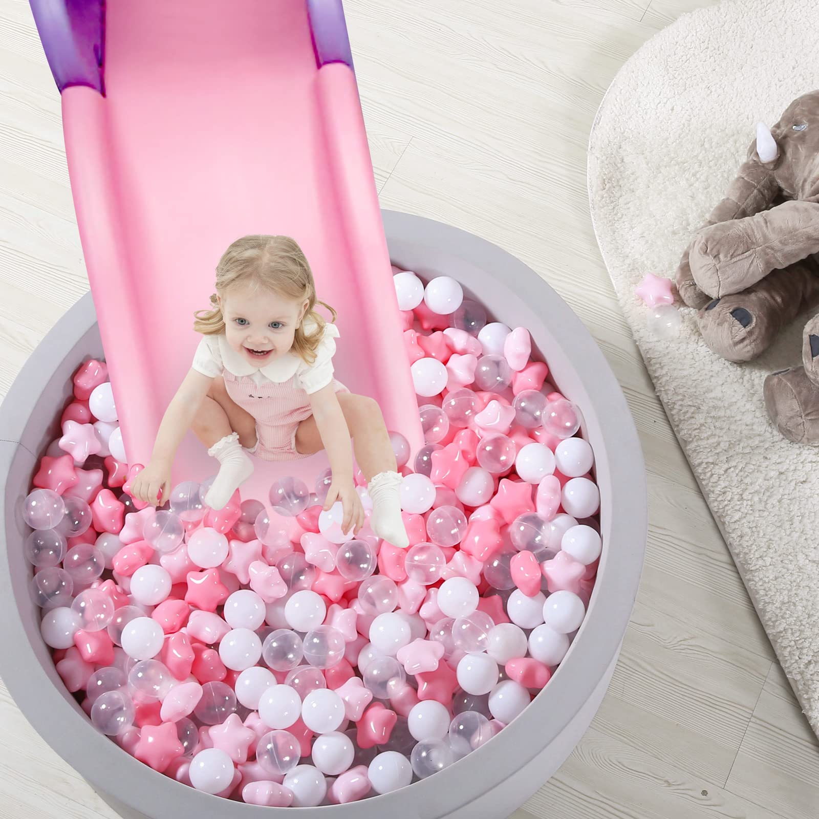 TRENDPLAY Star Ball Pit Balls are thick, durable, and non-toxic.