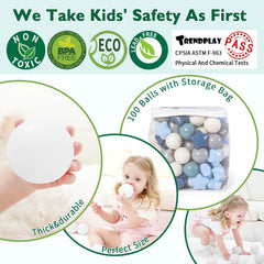 TRENDPLAY Star Ball Pit Balls crafted from safe, durable material for lasting fun.