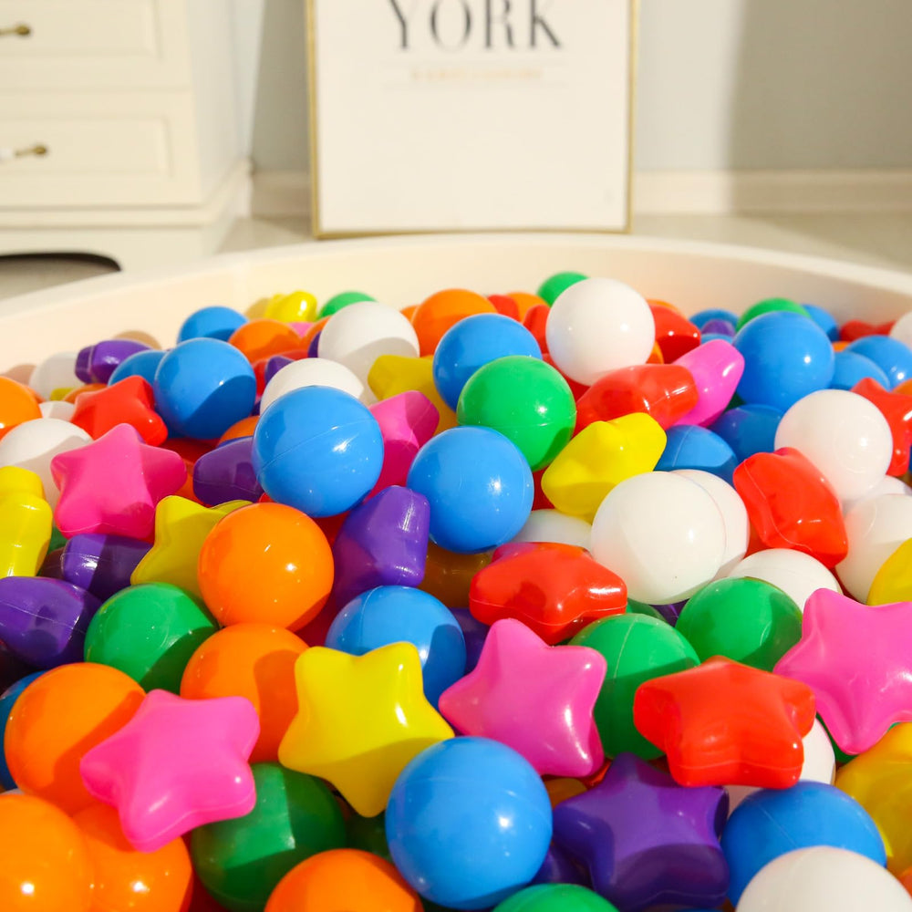 TRENDPLAY star-shaped balls help with color recognition in play.