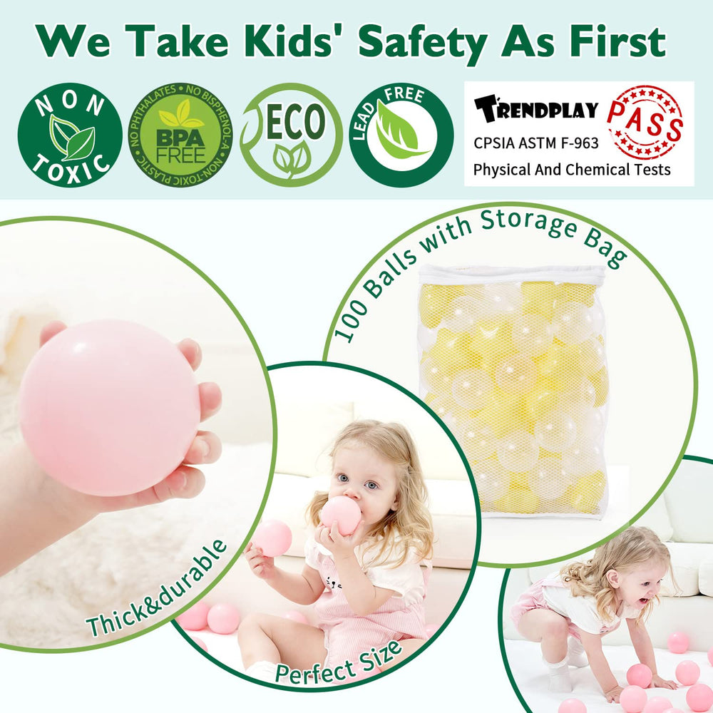 TRENDPLAY star ball pit balls in use by children for tent fun and sensory play.