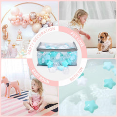 TRENDPLAY Star Ball Pit Balls in multi-color shapes spark counting play.