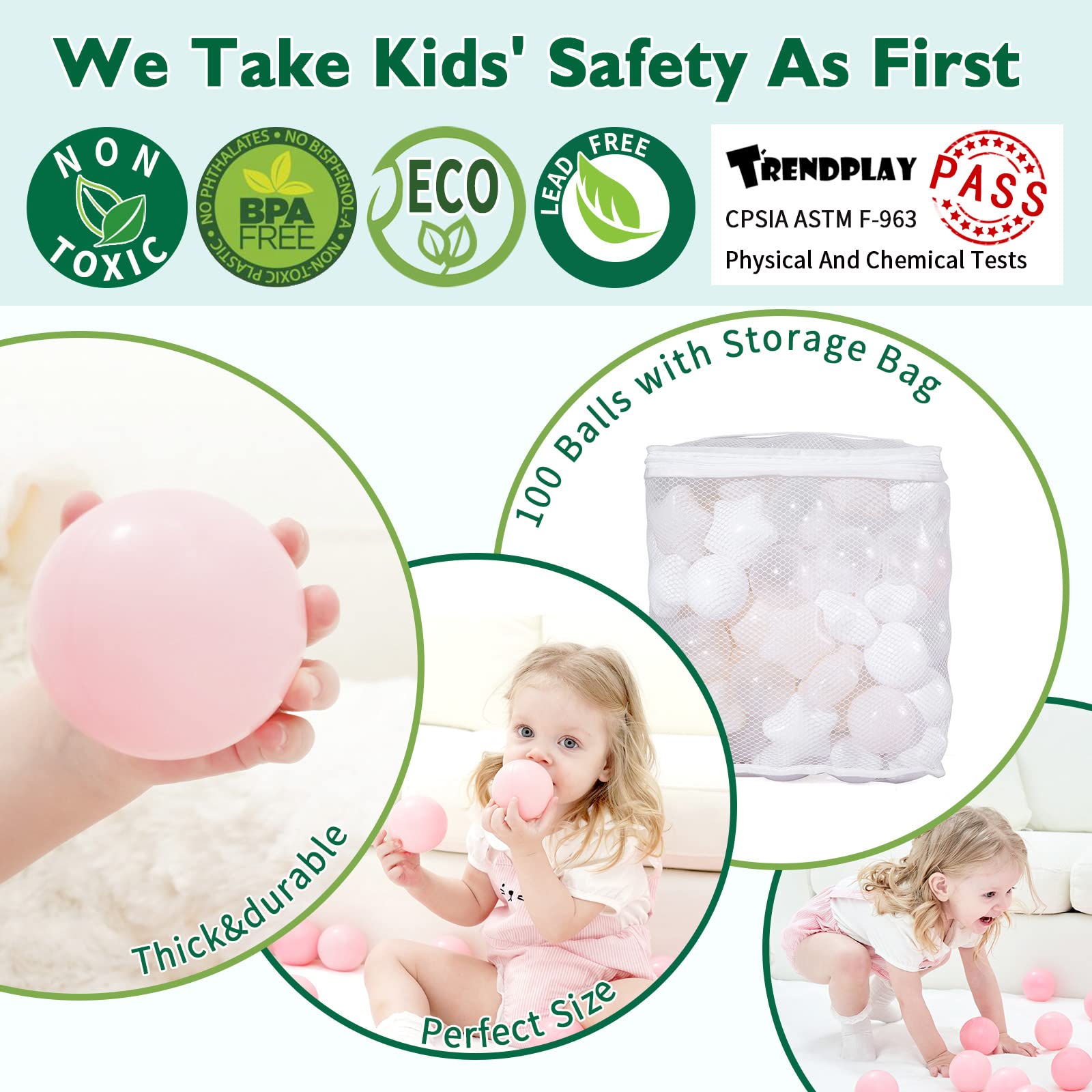 TRENDPLAY Star Ball Pit Balls made with non-toxic materials for worry-free use