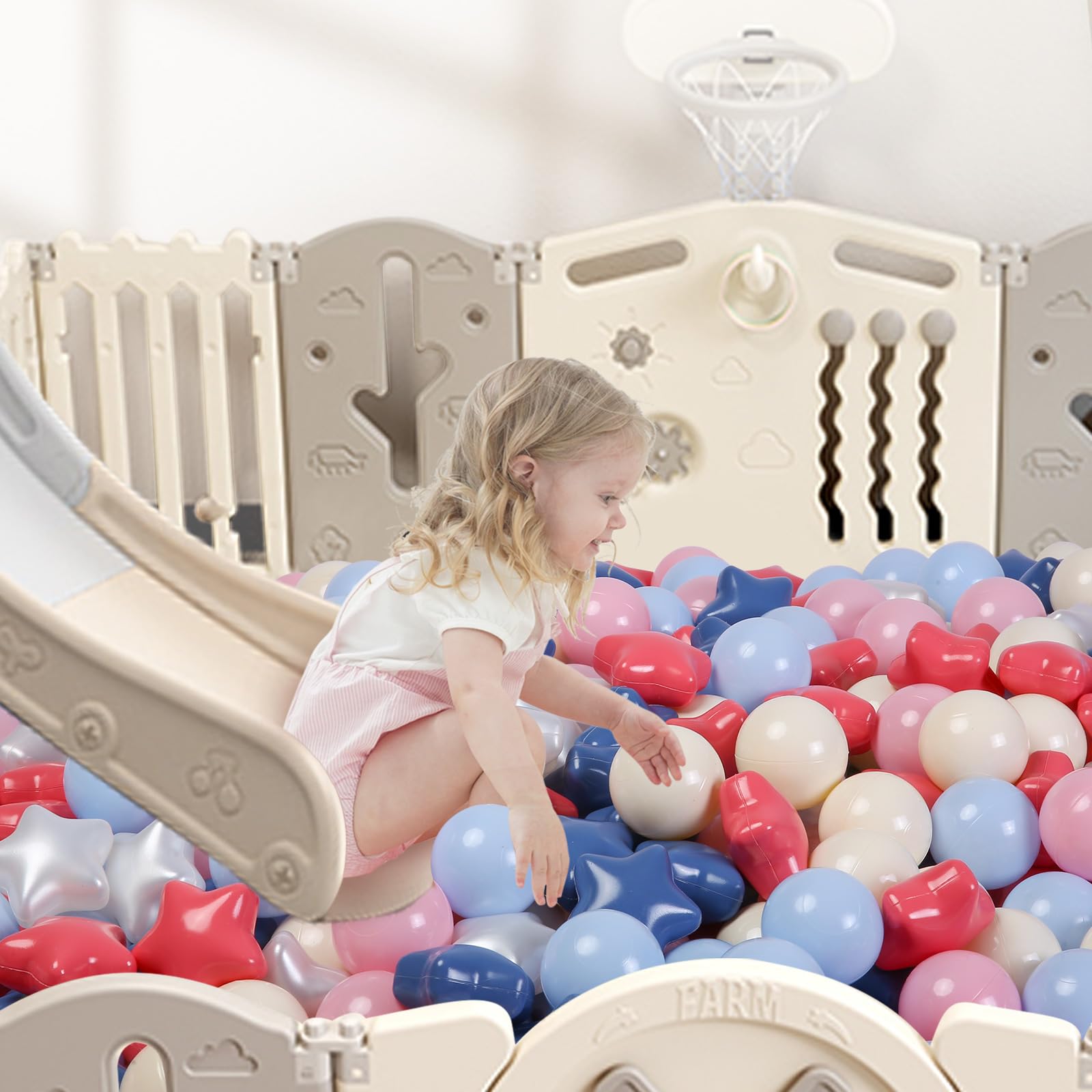 TRENDPLAY Non-toxic plastic ensures gentle play for toddlers in busy spaces