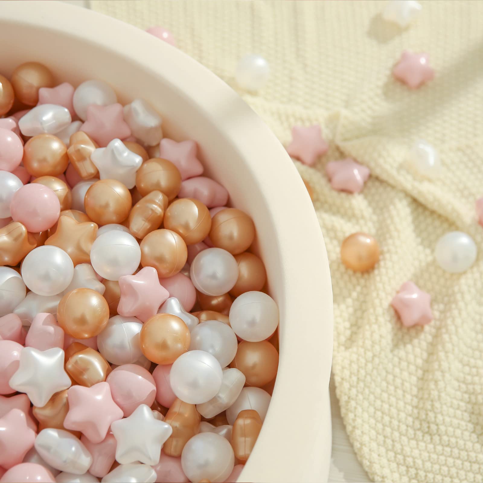 TRENDPLAY Star Ball Pit Balls suitable for party decorations and decor ideas.