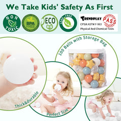TRENDPLAY Star Ball Pit Balls round balls: classic shape for sorting and counting activities.