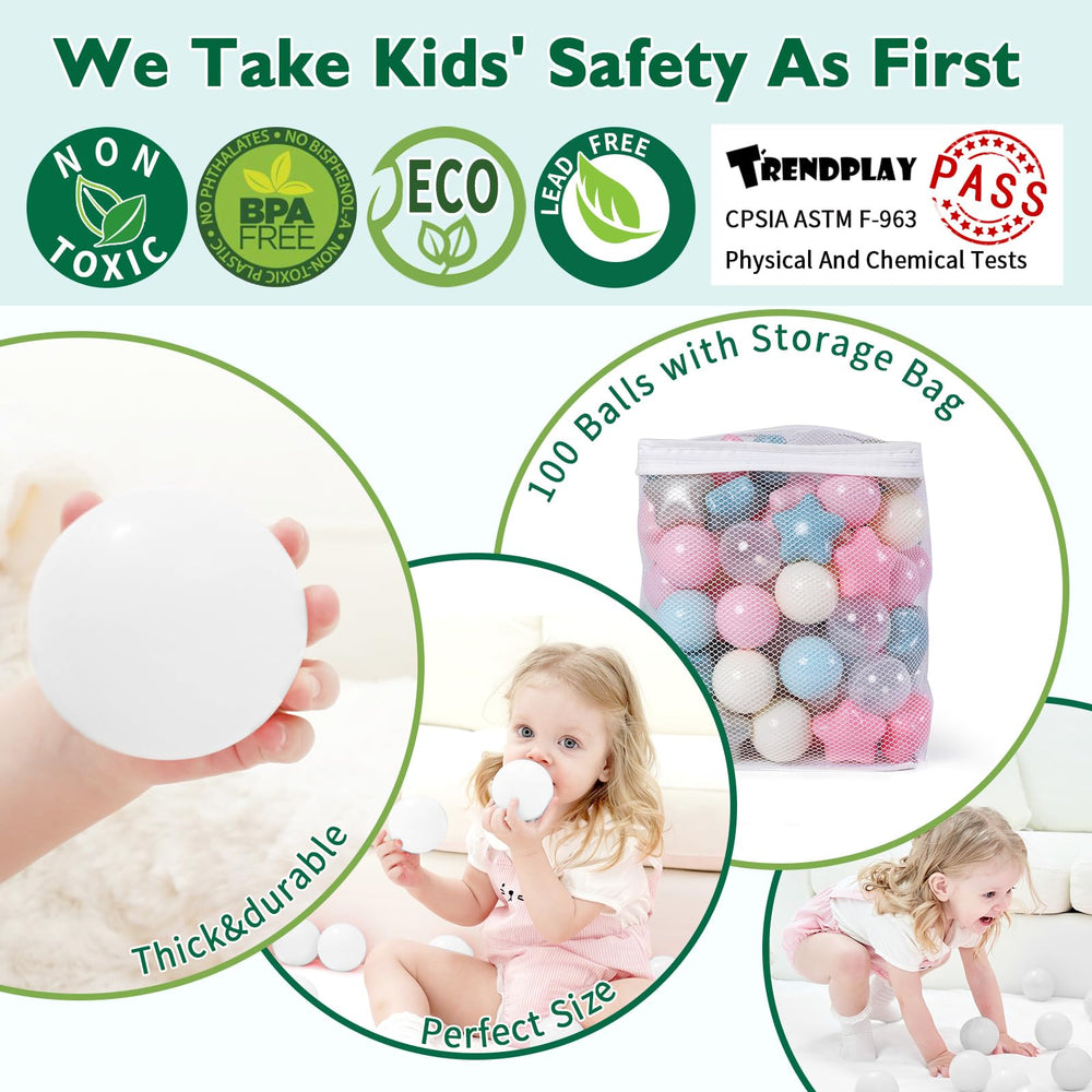 TRENDPLAY Star Ball Pit Balls safe materials support durable toddler play.