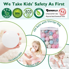 TRENDPLAY Star Ball Pit Balls safe materials support durable toddler play.