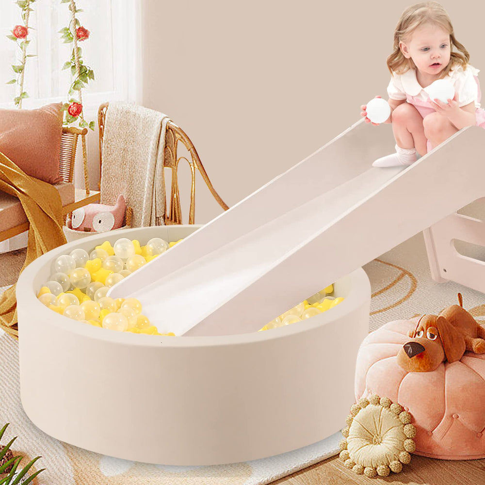 TRENDPLAY star ball pit balls are soft plastic and beginner-friendly.
