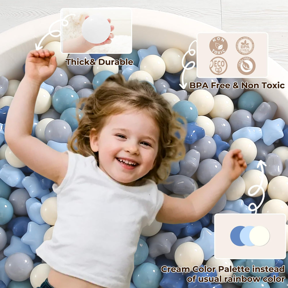 TRENDPLAY Star Ball Pit Balls include a storage bag for simple tidy-up.