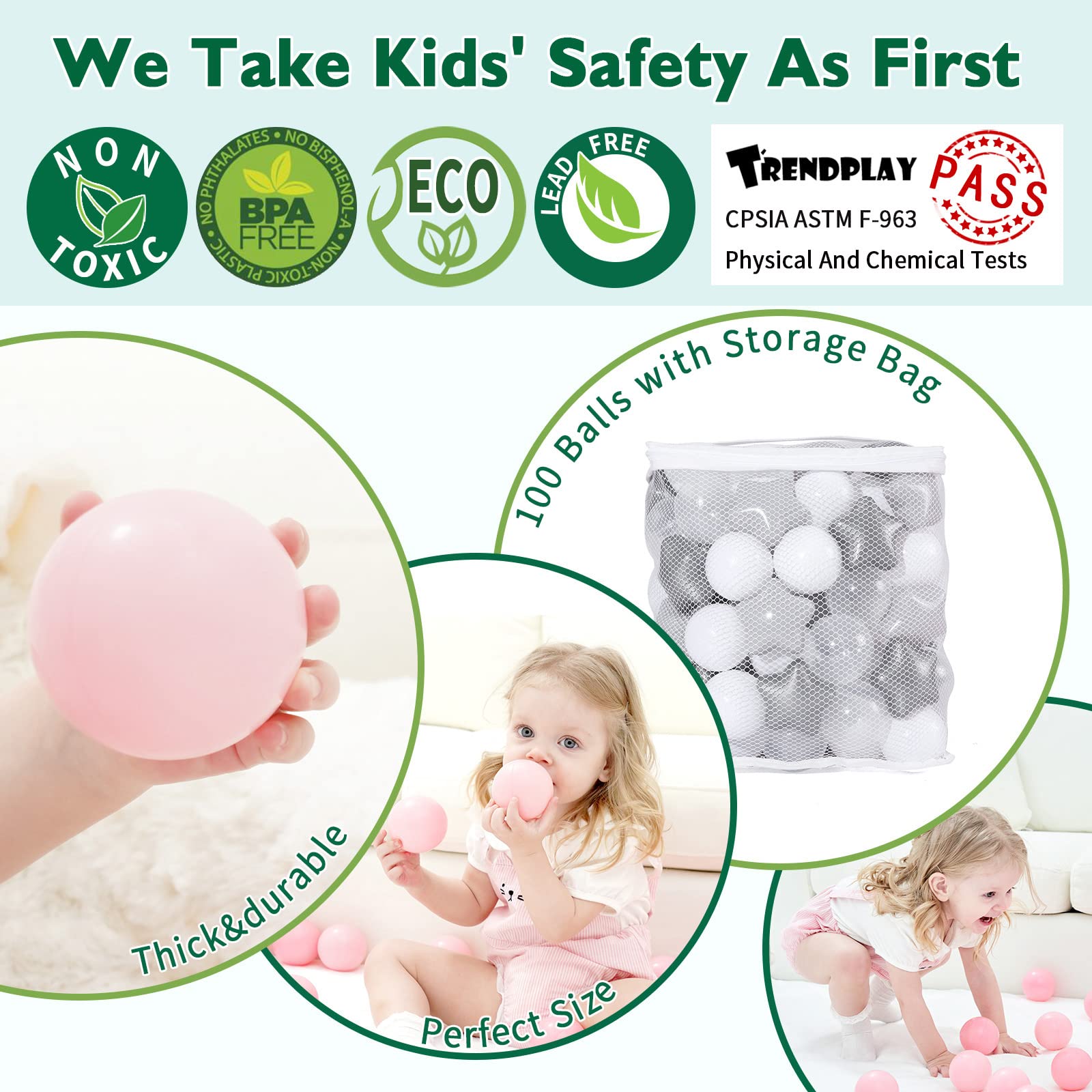 TRENDPLAY star ball pit balls with vibrant color combinations for learning