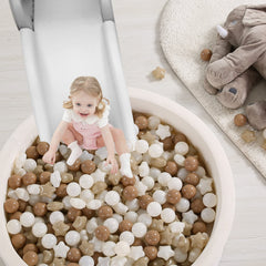 White star-shaped balls offer soft, odor-free texture for gentle play.