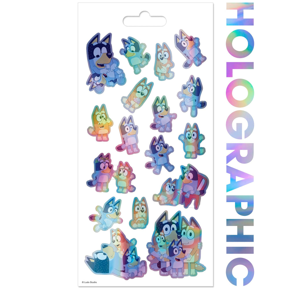 Trends International Bluey holographic stickers sheet 6 features 50+ designs