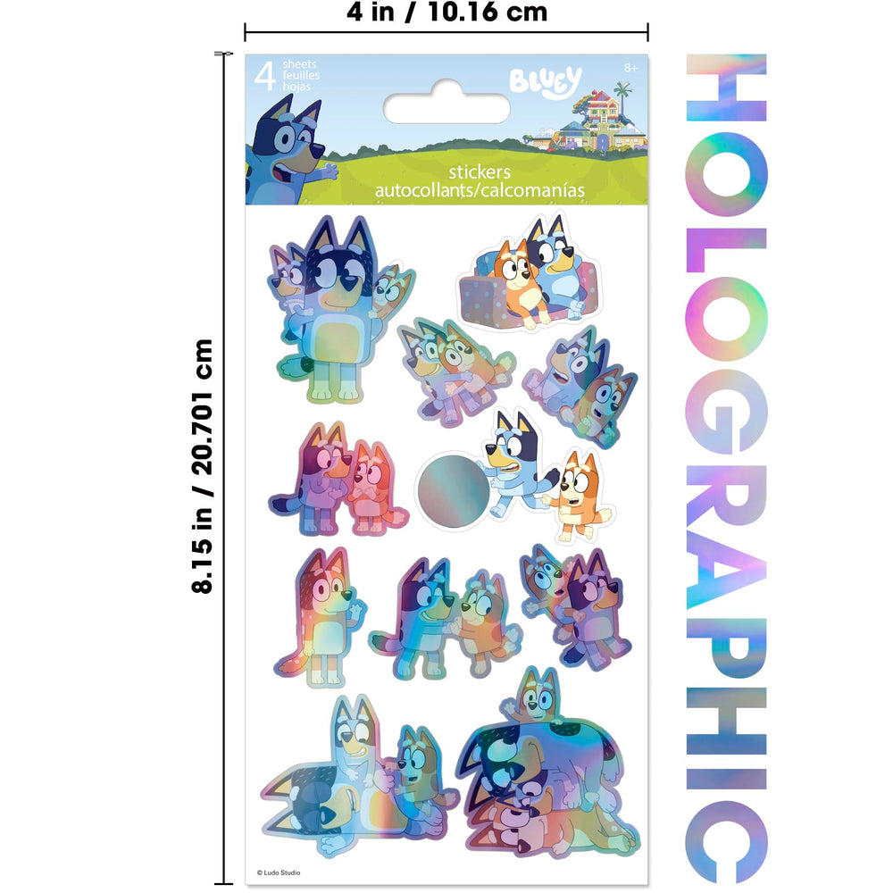 Trends International Bluey holographic stickers sheet 8 is officially licensed