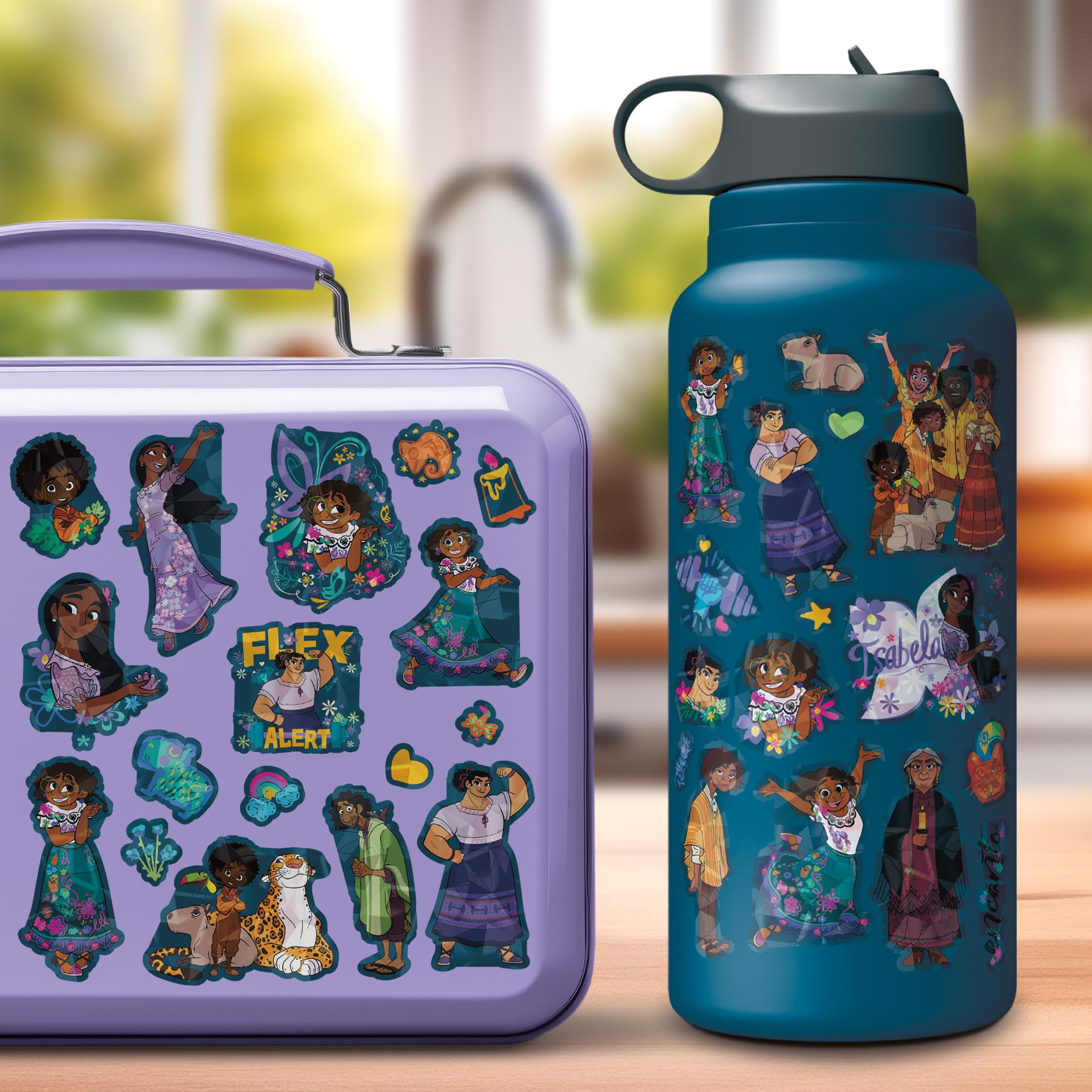 Trends International Encanto sticker sheet 2 with vibrant designs for water bottles and laptops