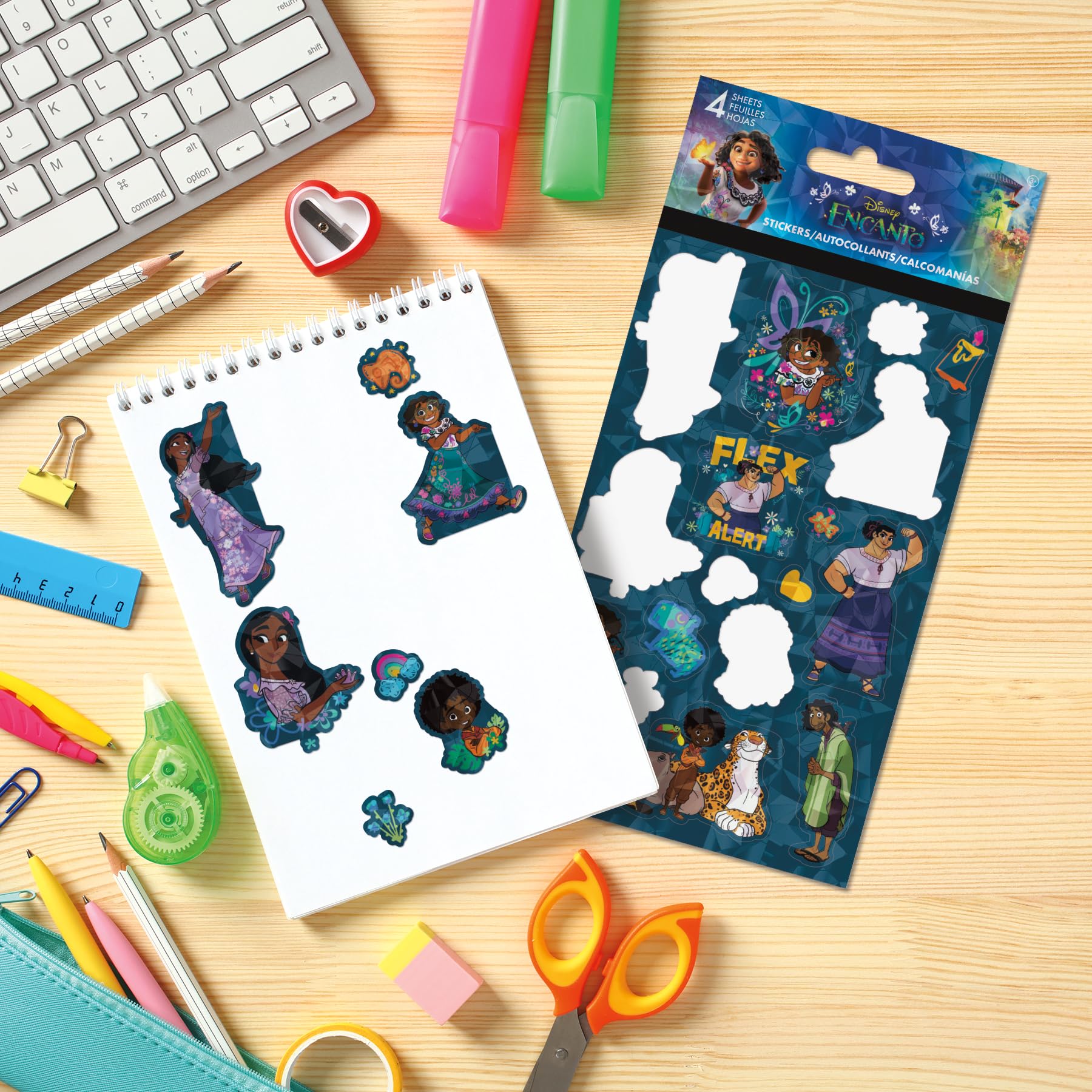 Trends International Encanto sticker sheet 3 showcasing character scenes for creative projects