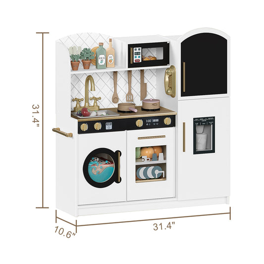 Treocho Play Kitchen white stove for realistic pretend cooking