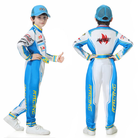 Treyrea car cap completes the pretend racing look.