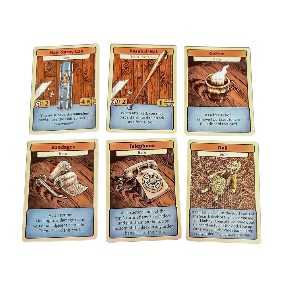 Trick Or Treat Studios Halloween 1978 board elements guide players through chase and hiding mechanics.