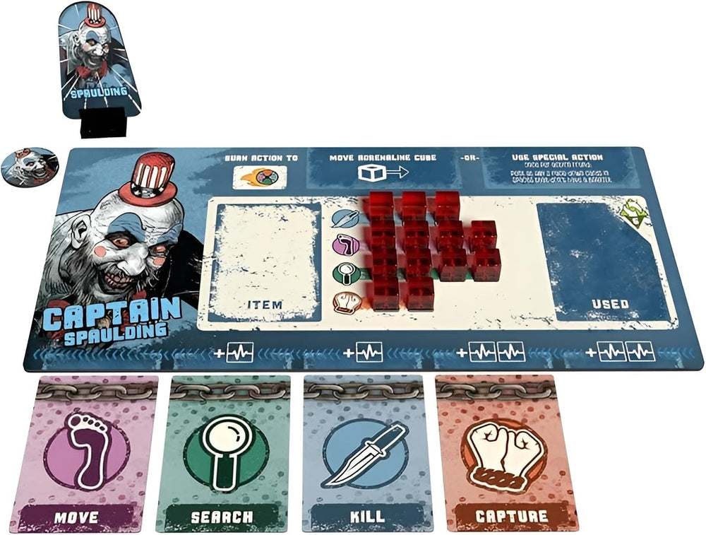 Trick Or Treat Studios House of 1000 Corpses player boards support clear tracking.