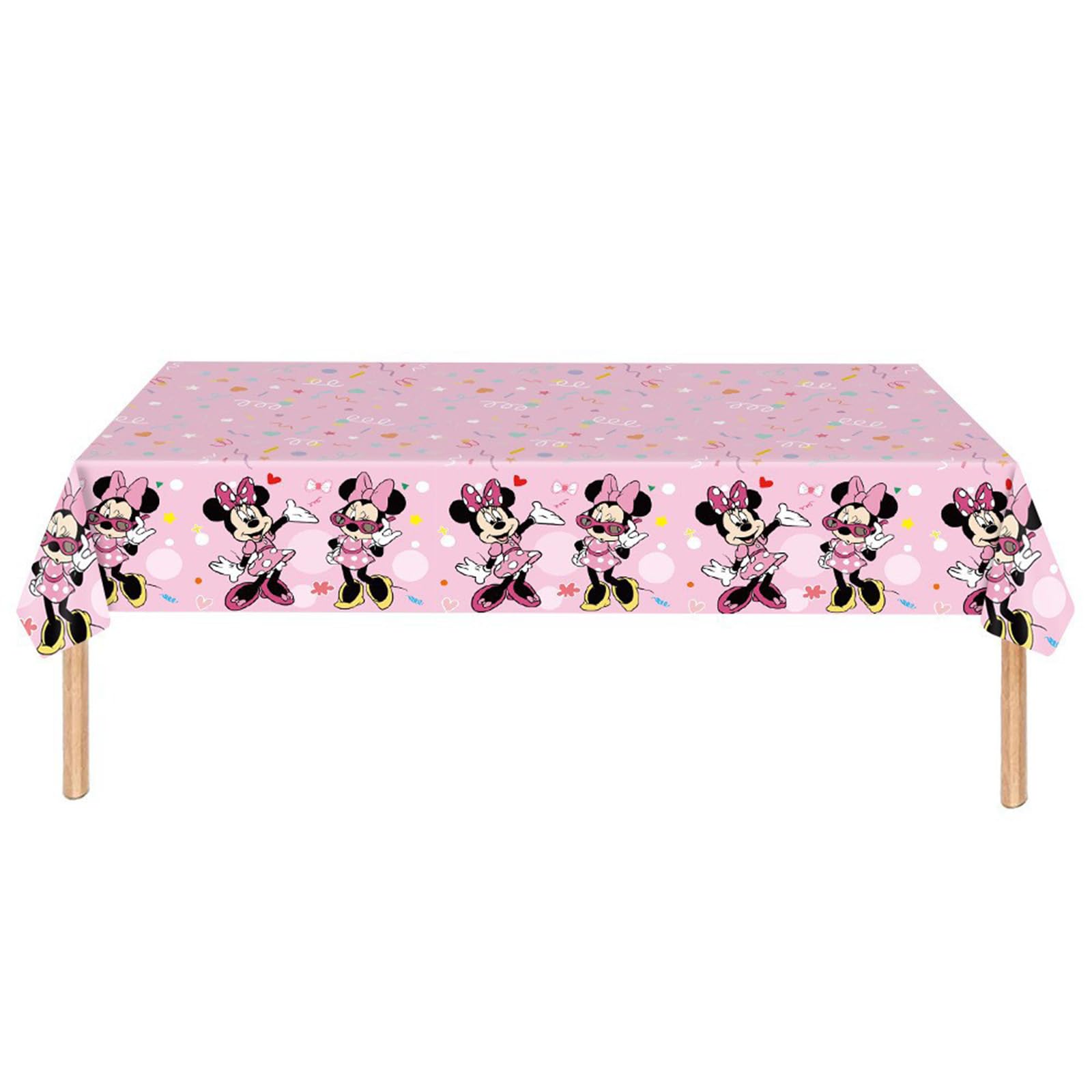Trifoot pink bow cartoon tablecloth: lively party vibe for birthdays and gatherings.