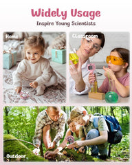 Trigowalt kids microscope camera rechargeable battery supports long sessions away from outlets