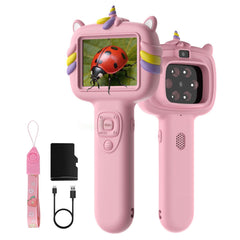 Trigowalt kids microscope camera front view showing compact handheld design for learning on the go