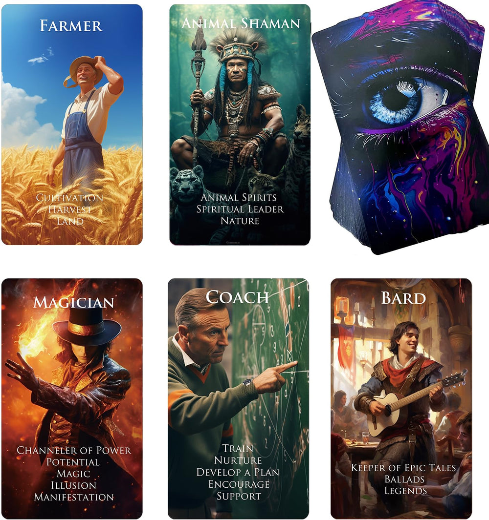 Trikendou Character Oracle Cards deck with foil finish for premium daily guidance