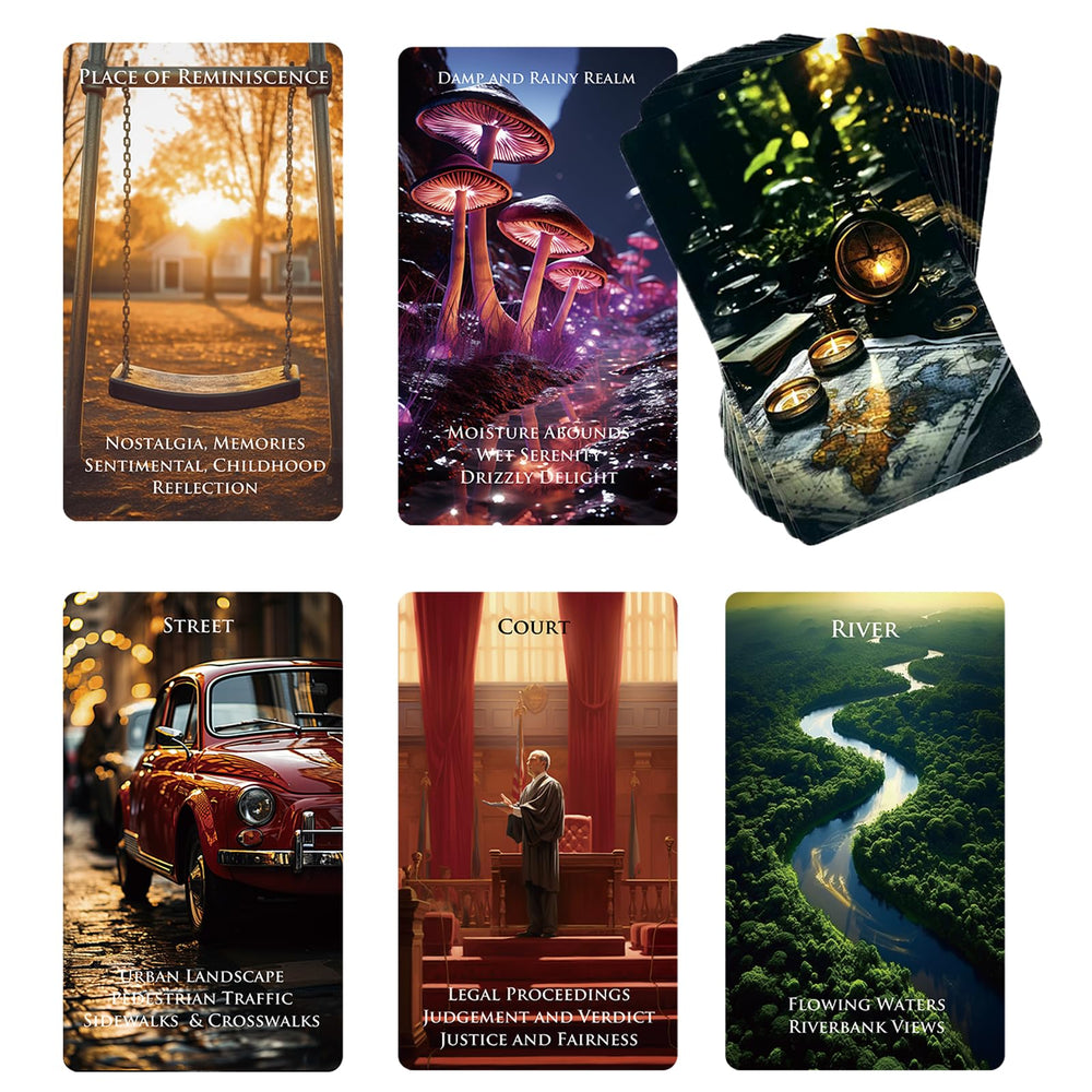 Trikendou Place Oracle Deck foiled cards for daily guidance