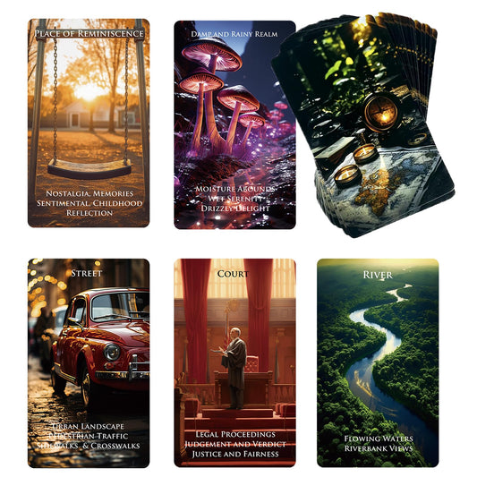 Trikendou Place Oracle Deck foiled cards for daily guidance