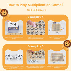 TRIOSEA wooden multiplication cards engage children with interactive practice.