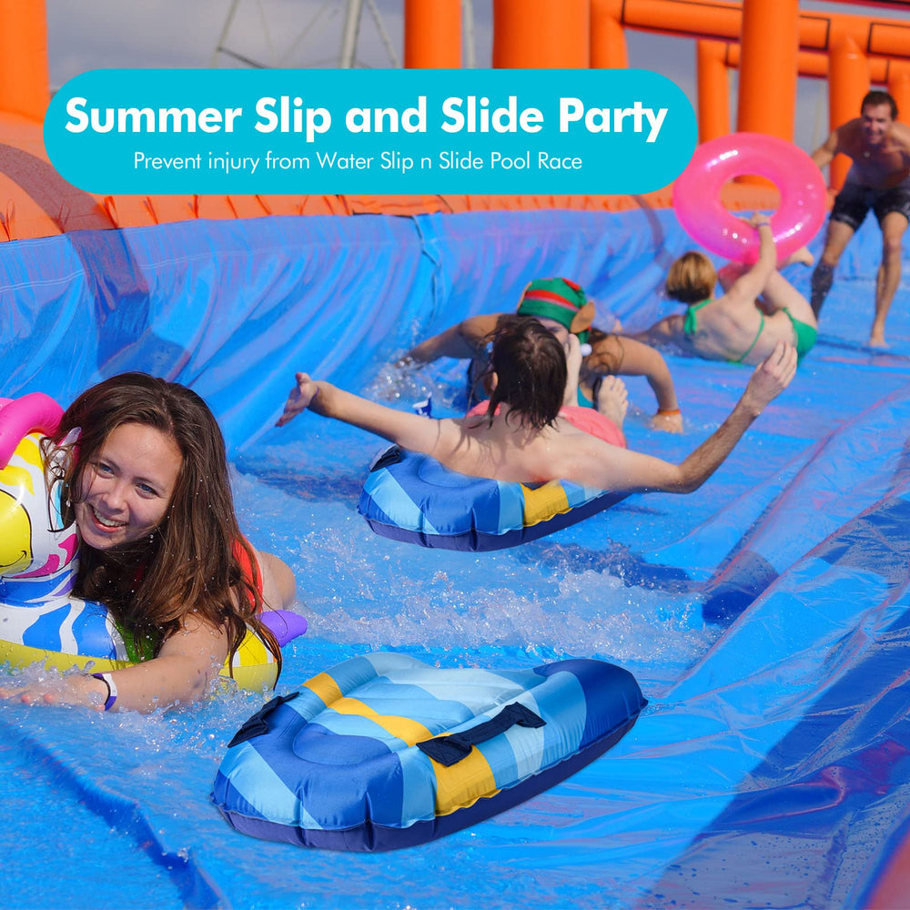 Trivamo inflatable boogy board 30inch front view showing vibrant colors for beach fun.