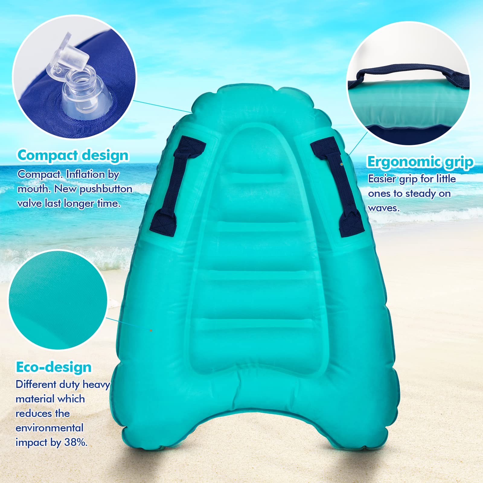 Trivamo board usable by beginners and experts for water practice and fun