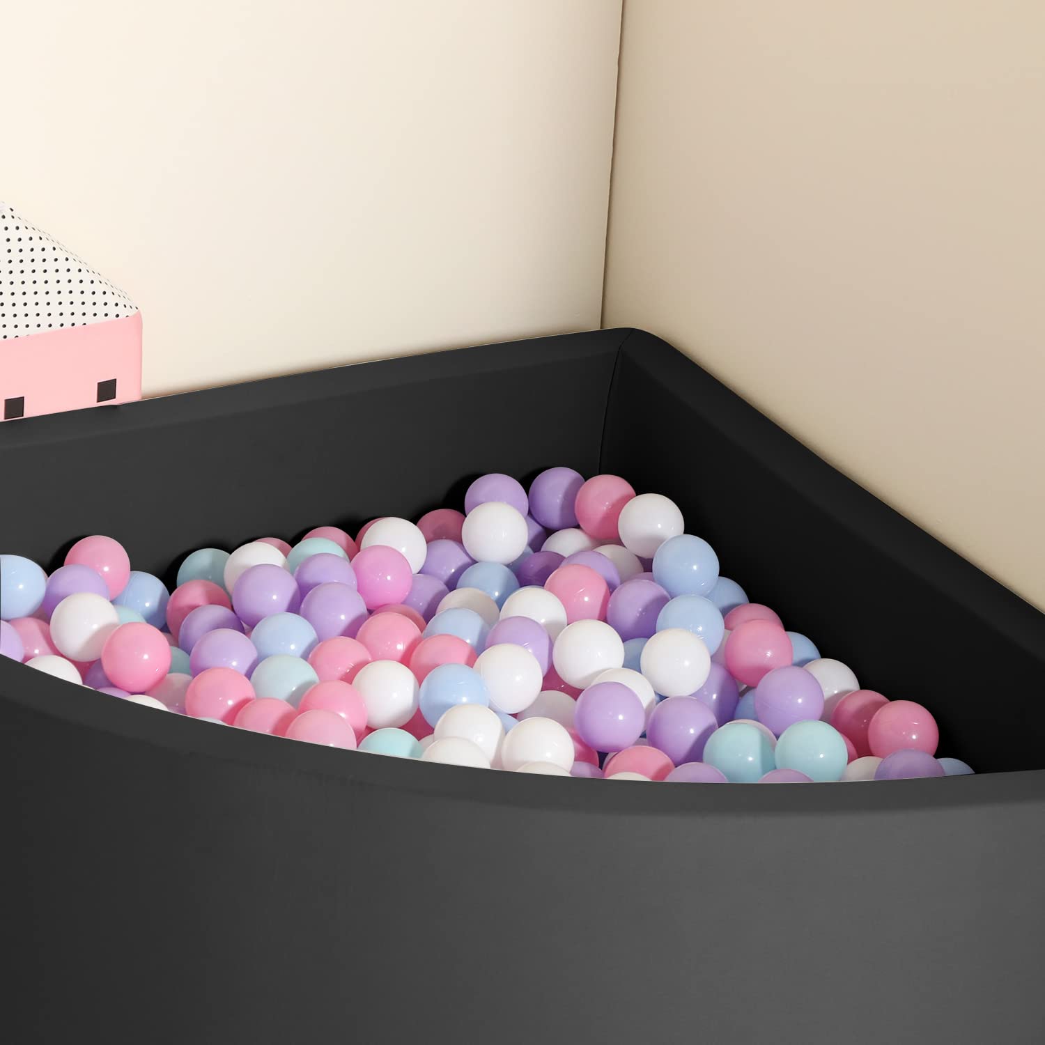 Note: balls not included; add compatible pit balls